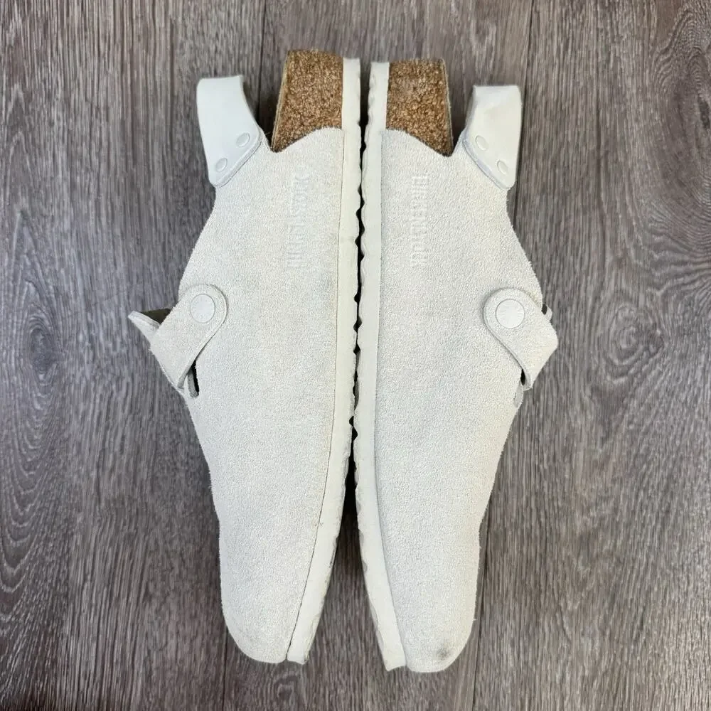Birkenstock Tokio Suede Antique White Size 43 EU Men’s 10 - Picture 14 of 16